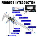 6" 150mm Digital Caliper Electronic Micrometer LCD Measuring Tool with Fraction
