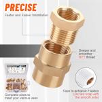 Ailbiuko 60pcs Brass Pipe Fittings Assortment Kit,Reducer Bushing,Hex Nipple,Reducing Hex Coupling,Hex Heand Plug,End Cap and Socket Plug Fitting Kit
