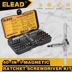 40 in 1 Magnetic Ratchet Screwdriver Set Multi Bit Set  Repair Tool Kit DIY