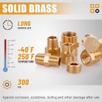 Ailbiuko 106PCS Brass Pipe Fittings Assortment Kit NPT Extension Adapter,Reducer Bushing,Hex Nipple,Close Nipple,Reducing Hex Coupling,Hex Head Plugs,Hex head Cap,Socket Plug Kit