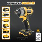 Compatible DEWALT 20V MAX Battery 1/2 in. Cordless Impact Wrench (Tool Only