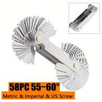 Multi-Size Thread Gauge  - Metric & Imperial for Screw Thread Measurement（58pc）