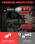 Electric Impact Wrench 1000Nm High Torque Impact Gun 1/2" Cordless Impact Wrench