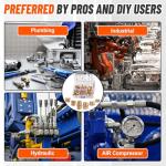 Ailbiuko 60pcs Brass Pipe Fittings Assortment Kit,Reducer Bushing,Hex Nipple,Reducing Hex Coupling,Hex Heand Plug,End Cap and Socket Plug Fitting Kit