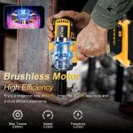 Compatible DEWALT 20V MAX Battery 1/2 in. Cordless Impact Wrench (Tool Only