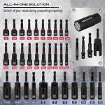 80-Piece Premium Magnetic Impact Nut Driver Set Metric & SAE with Socket Adapter