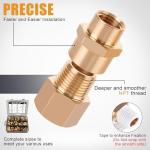 Ailbiuko 106PCS Brass Pipe Fittings Assortment Kit NPT Extension Adapter,Reducer Bushing,Hex Nipple,Close Nipple,Reducing Hex Coupling,Hex Head Plugs,Hex head Cap,Socket Plug Kit
