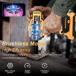 HIGH TORQUE 1/2" IMPACT WRENCH BRUSHLESS CORDLESS BATTERY IMPACT GUN KIT -Yellow