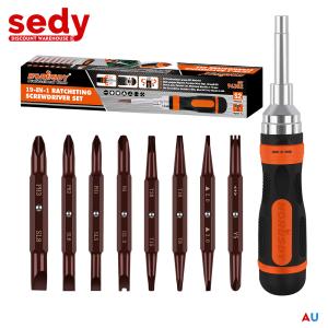 18 in 1 Magnetic Ratchet Versatile Screwdriver Set Security Bits AntiSlip Handle