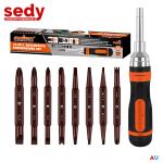 18 in 1 Magnetic Ratchet Versatile Screwdriver Set Security Bits AntiSlip Handle