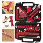Aluminium Woodwork Measuring and Scribing Tool Set - 9 Piece Precision Kit for Carpentry and DIY Projects with Storage Box(10 Pieces.)