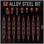 18 in 1 Magnetic Ratchet Versatile Screwdriver Set Security Bits AntiSlip Handle