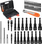 Magnetic Nut Driver Set | 47-Piece | Nut Driver Set for Impact Drill | SAE (1/4"