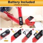 Digital Angle Finder Protractor, 7" / 200 mm Angle Measuring Tool with LCD Display, Angle Finder Ruler for Woodworking, Carpenter, Construction & DIY Projects