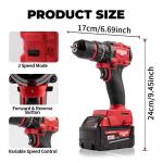 New For Milwaukee M18 Battery Cordless Drill Driver Kit With Battery & Charger