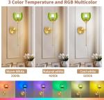 Battery Operated Wall Sconce Set of 2, Rechargeable Wireless Wall Sconce Lights