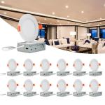 12 Pack 6 Inch 13W 5CCT LED Ceiling Lights Downlights Dimmable with Junction Box