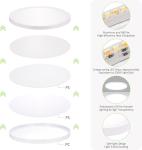 4 Pack 24W LED Flush Mount Ceiling Light Ultra Thin Round White 3000k/4000/6500K