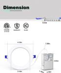 4 Inch 5CCT LED Recessed Ceiling Dimmable Light with Junction Box 2700K-5000K