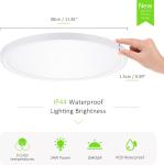 4 Pack 24W LED Flush Mount Ceiling Light Ultra Thin Round White 3000k/4000/6500K