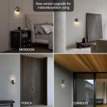 lovuphoria Waterproof Wall Sconces 7W LED Wall Light Brushed Nickel Wall Lamp for Indoor/Outdoor, Wall Lights for Living Room Bedroom Porch, 3000K Warm White