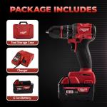 New For Milwaukee M18 Battery Cordless Drill Driver Kit With Battery & Charger