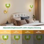 Battery Operated Wall Sconce Set of 2, Rechargeable Wireless Wall Sconce Lights