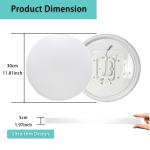 Flush Mount LED Ceiling Light 12 Inch, Ultra Thin 1.97" Low Profile Round