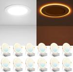 12 Pack 6 Inch 5CCT LED Recessed Ceiling Light 2700K-5000K With Night light