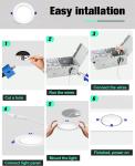 4 Inch 5CCT LED Recessed Ceiling Dimmable Light with Junction Box 2700K-5000K