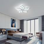Modern LED Acrylic Ceiling Light Flush Mount Lamp Chandelier Living Room Remote