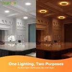12 Pack 6 Inch 5CCT LED Recessed Ceiling Light 2700K-5000K With Night light