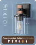 EDISHINE 2Pack Wall Sconces Farmhouse Vanity Lights Fixtures Wood Rustic Lamp