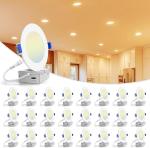 6 Inch 5CCT LED Recessed Ceiling Dimmable Light with Junction Box 2700K-5000K