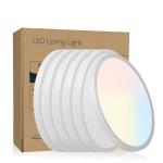 6 Pack 12 Inch 5CCT LED Ceiling Light Flush Mount Dimmable Fixture White 2880LM
