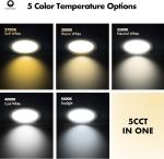 12 Pack 6 Inch 5CCT Ultra-Thin LED Recessed Ceiling Light with Junction Box