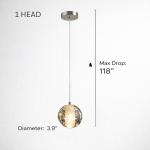 Modern G4 LED Bubble Crystal Round ball Ceiling Light Room Stair Pendant Lamp