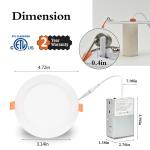 12 Pack 4 Inch 10W 5CCT LED Ceiling Lights Downlights Dimmable with Junction Box
