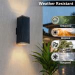 2 Pack 18" Wall Lamp Up Down Light Outdoor Sconce Waterproof Exterior Fixture UL