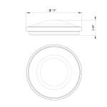 11" 13" LED Ceiling Light ALL-IN-ONE Adjustable Color Dimmable Flush Mount Slim