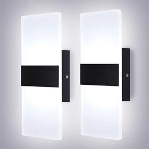 2x Modern Square LED Wall Light Up Down Lamp Indoor Home Sconce Lighting Fixture