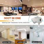 12 Pack 4 Inch 10W 5CCT LED Ceiling Lights Downlights Dimmable with Junction Box
