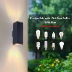 2 Pack 18" Wall Lamp Up Down Light Outdoor Sconce Waterproof Exterior Fixture UL
