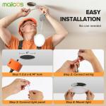 12 Pack 6 Inch 5CCT LED Recessed Ceiling Light 2700K-5000K With Night light