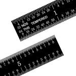 Flexible Stainless Steel Rulers 6" and 12" with Clear Etched Graduation Markings