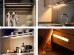 LED Motion Sensor Under Cabinet Closet Light USB Rechargeable Kitchen Lamp Strip