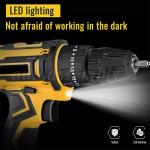 Cordless Brushless Impact Driver Hammer Drill Combo Kit w/ 2 Battery & Charger