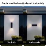 2 Pack 18" Wall Lamp Up Down Light Outdoor Sconce Waterproof Exterior Fixture UL