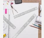3Pcs Stainless Steel Ruler Set 6 8 12 Inch Metal Ruler with Inch and Metric New