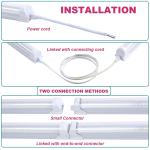 12 Pack 4FT 60W LED Linkable Shop Ceiling Light Super Bright Daylight 6000K